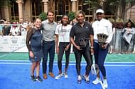 (L-R) Dylan Dreyer, Rafael Nadal, Cori "Coco" Gauff, Serena Williams, and Venus Williams at the 2019 Palace Invitational - Source: Getty